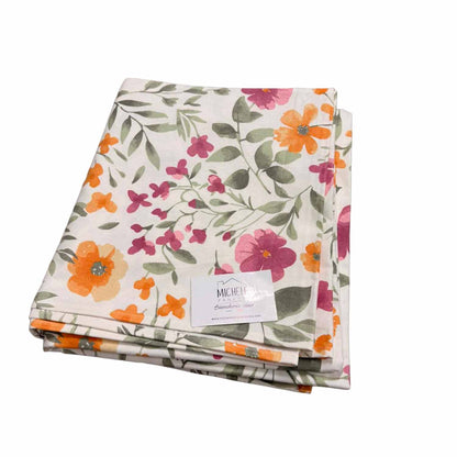 Tovaglia 100% Cotone Fantasia Floreale – 140x180 cm (6 Posti) / 140x240 cm (8-12 Posti)
