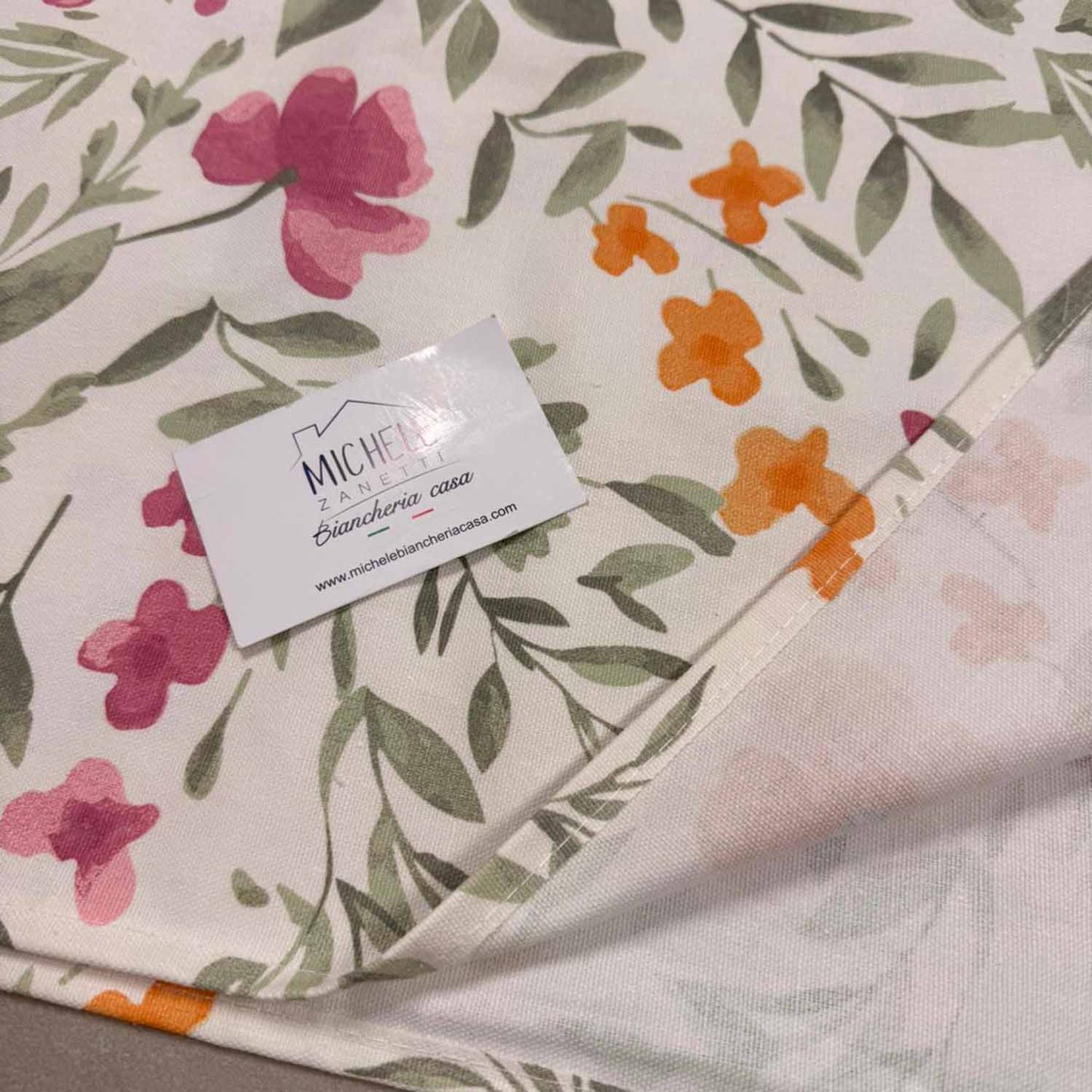 Tovaglia 100% Cotone Fantasia Floreale – 140x180 cm (6 Posti) / 140x240 cm (8-12 Posti)