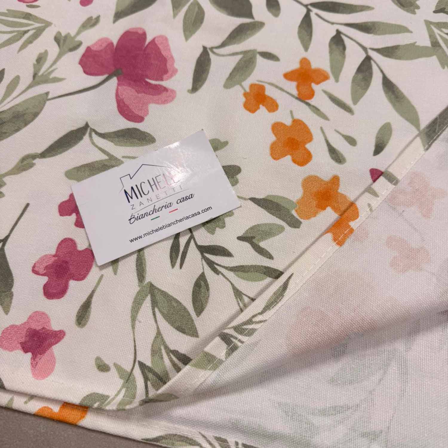 Tovaglia 100% Cotone Fantasia Floreale – 140x180 cm (6 Posti) / 140x240 cm (8-12 Posti)