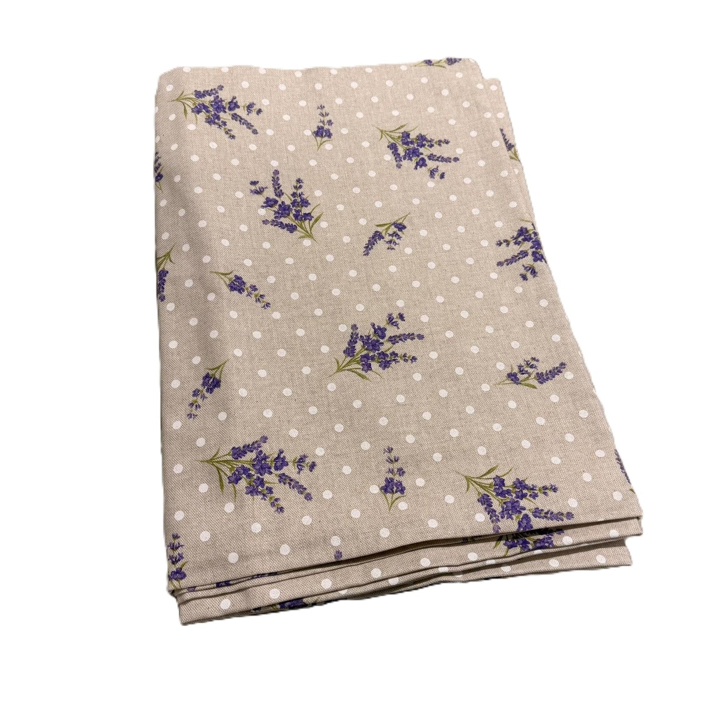 Tovaglia Copritavolo 180x180 Fantasia Lavanda “Provenza” Effetto Lino Shabby Chic