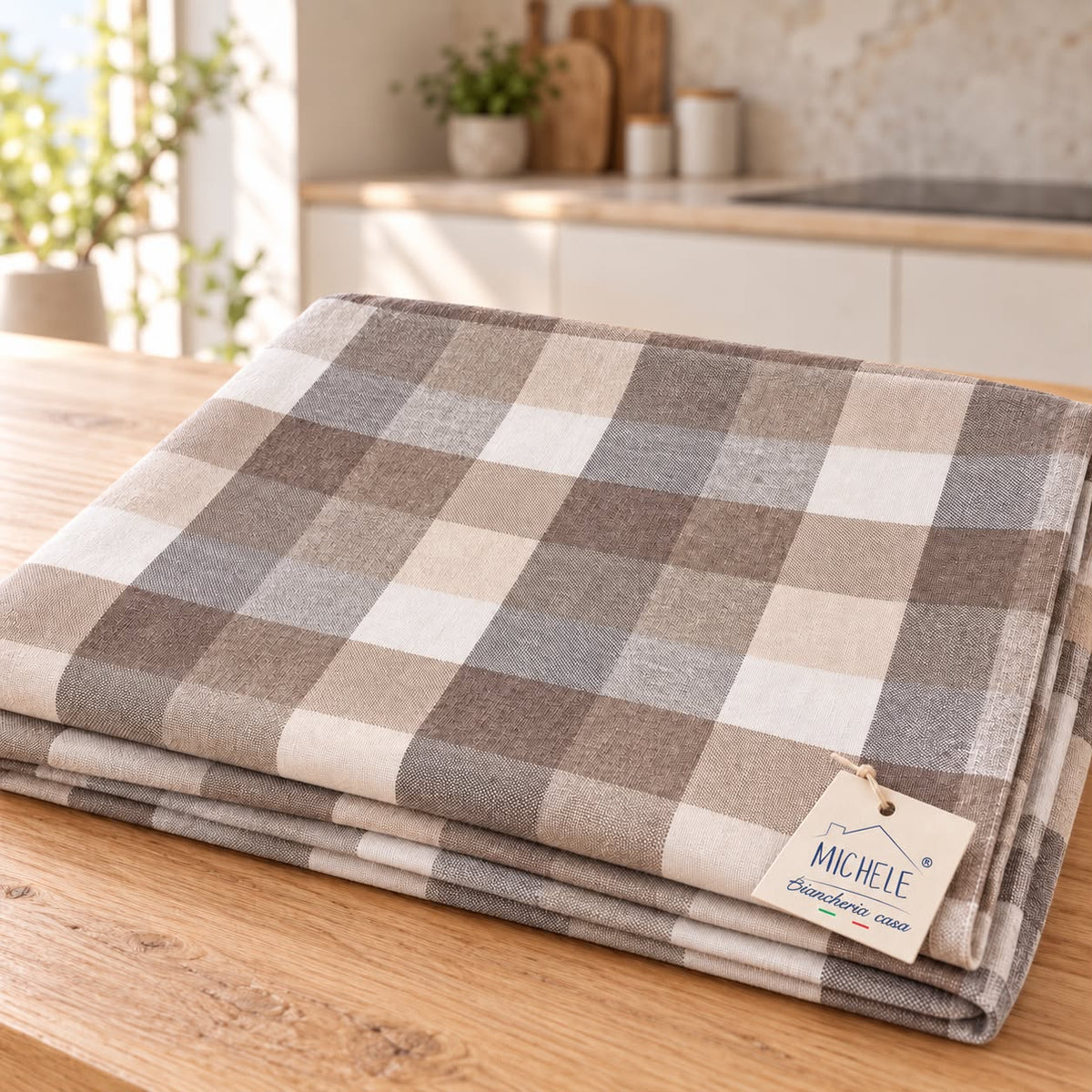 Tovaglia in Tessuto Miros Quadro Naturale – 6 e 8/12 Persone