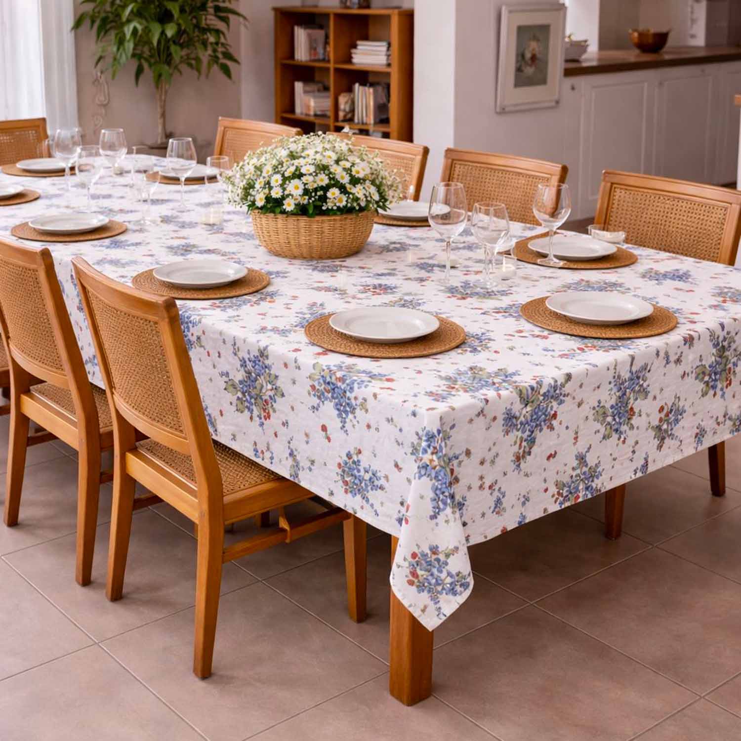 Tovaglia 100% Cotone “Frutti di Bosco Provenzali” – 140x180 cm / 140x240 cm