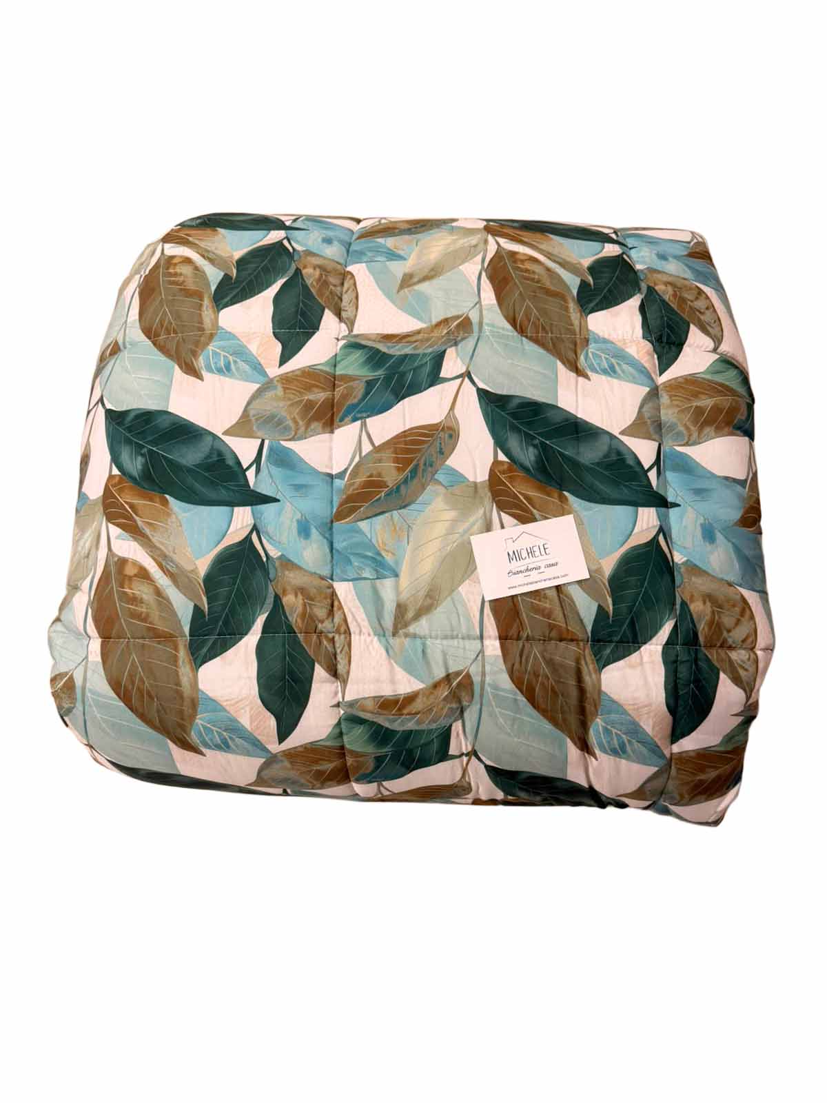 Trapunta Matrimoniale Botanical Harmony 260x260 cm – Double Face in Microfibra Effetto Mano Pesca