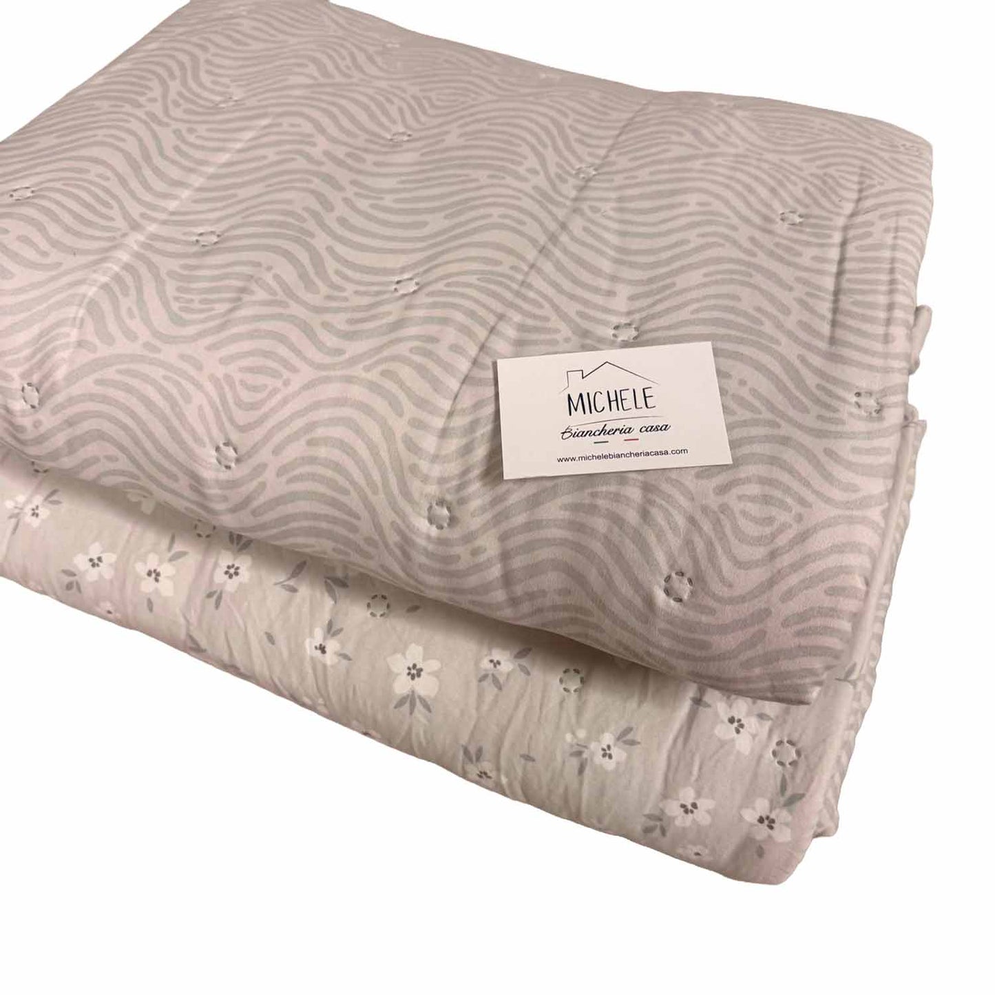 Trapuntino Matrimoniale Double Face Bloom Harmony in Morbida Microfibra 250x250 cm