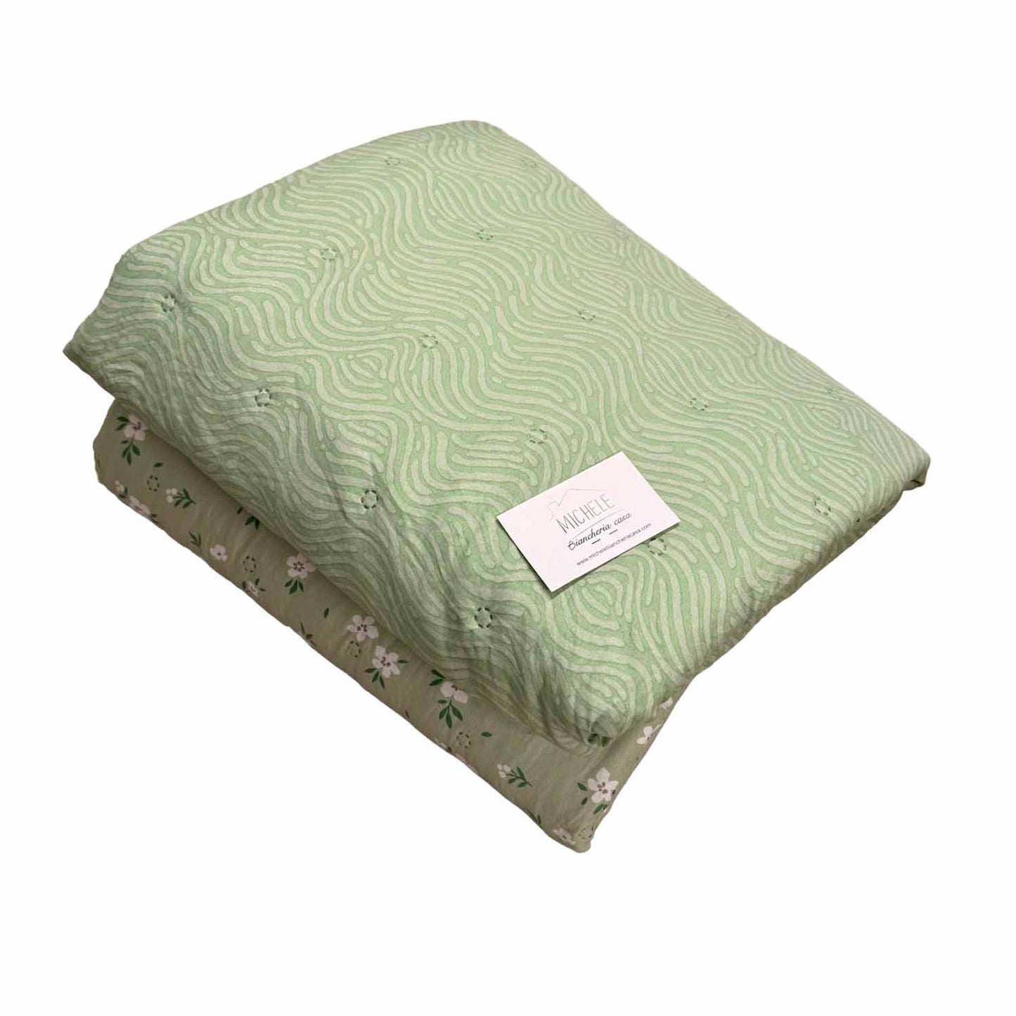 Trapuntino Matrimoniale Double Face Bloom Harmony in Morbida Microfibra 250x250 cm